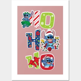 Ho Ho Ho Stitch Posters and Art